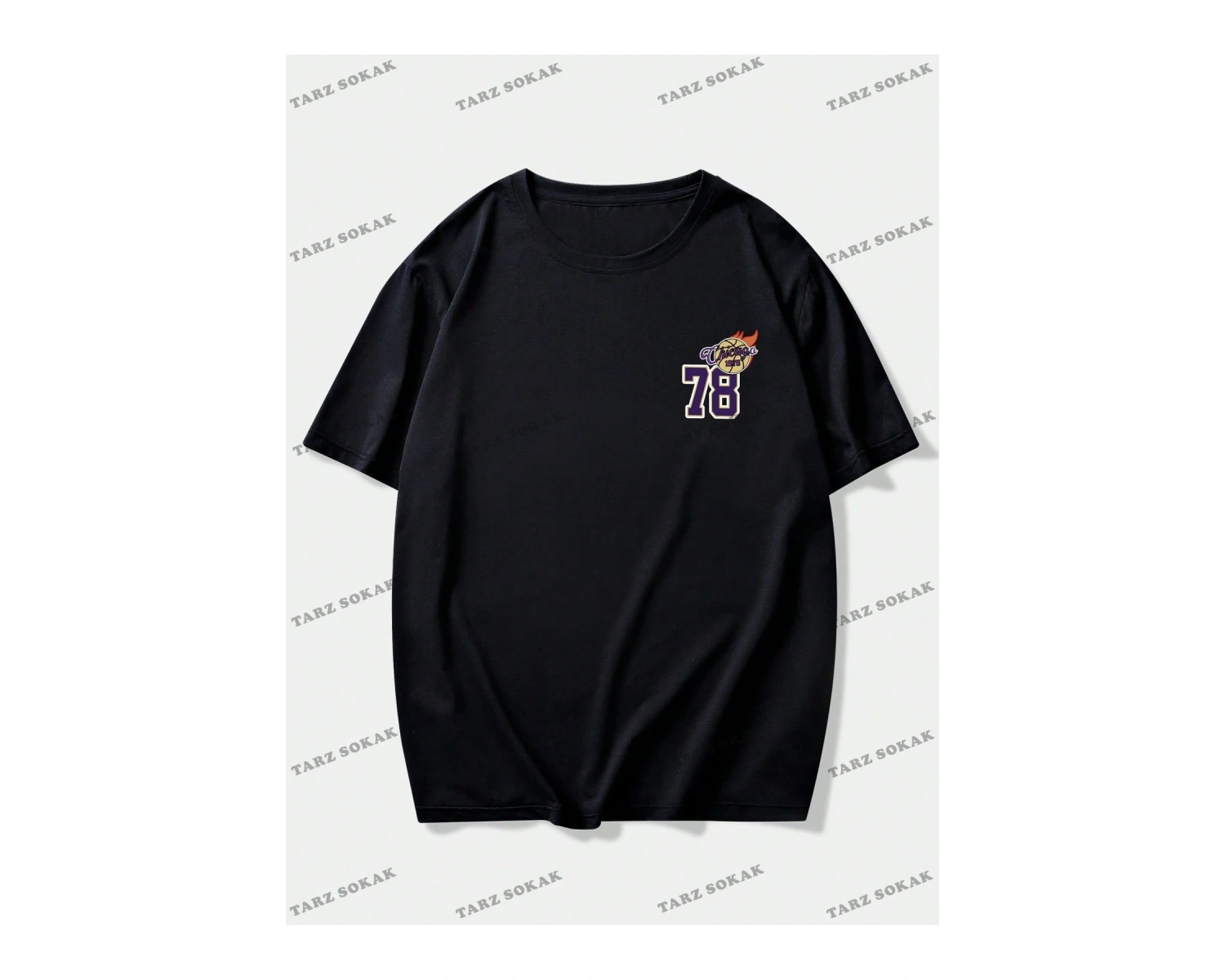 KOD Trend Prep Erkek Basketbol ve Letter Grafikli Tişört