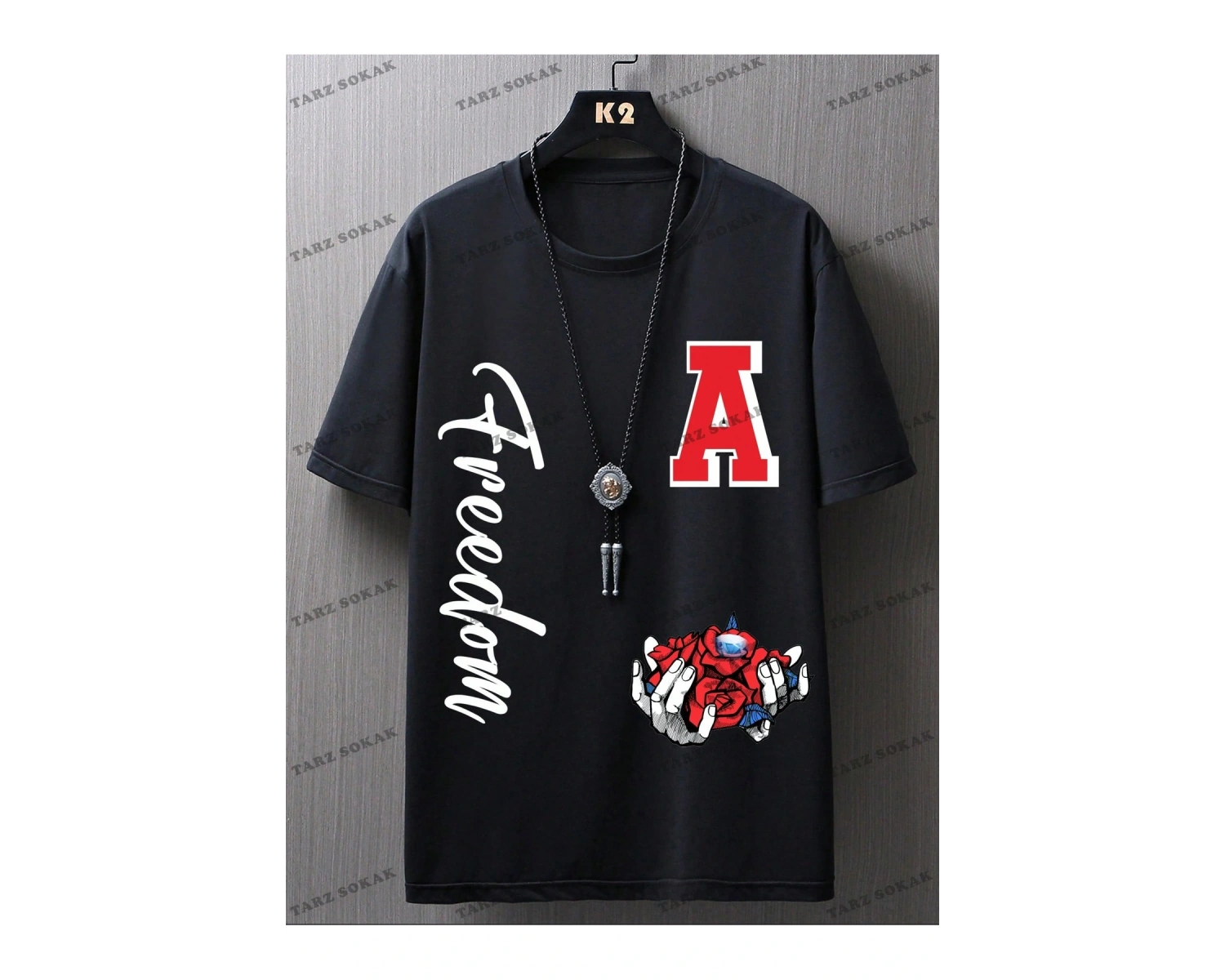 KOD Trend Sporsity Erkek Mektup Grafikli Tişört
