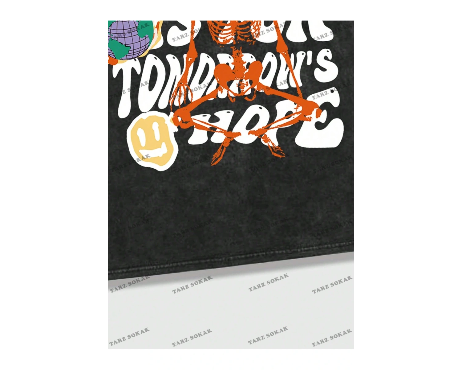 KOD Trend Street Life Erkek Grafik Baskı Yuvarlak Yaka Kısa Kollu Tişört