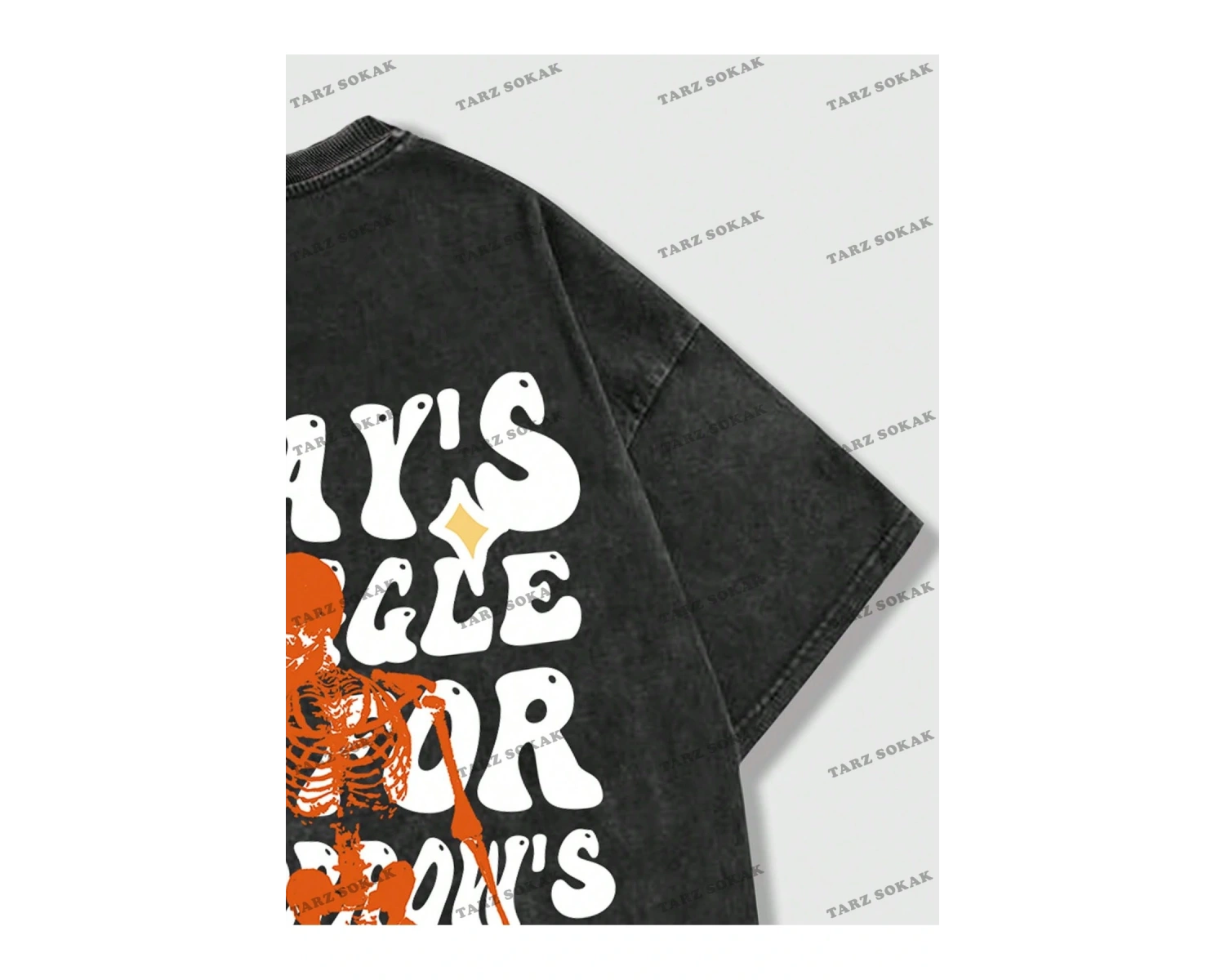 KOD Trend Street Life Erkek Grafik Baskı Yuvarlak Yaka Kısa Kollu Tişört