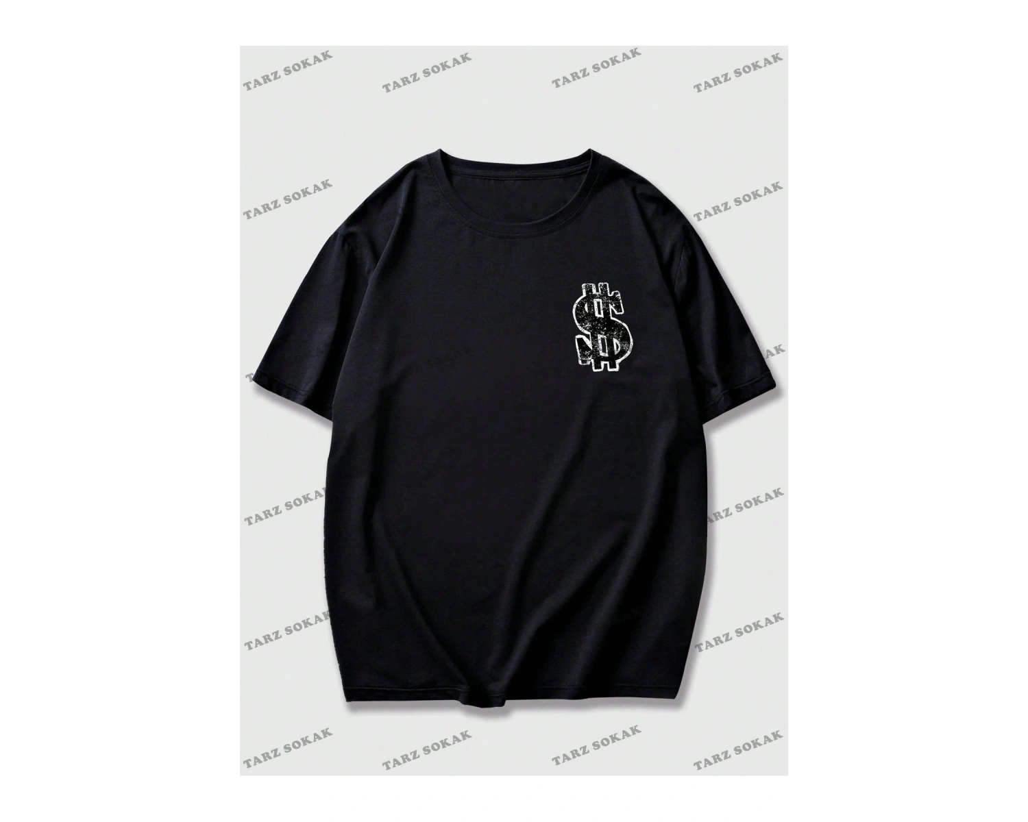 KOD Trend Street Life Erkek Karikatür ve Mektup Grafikli Tişört