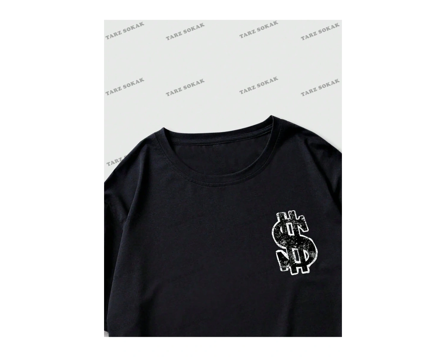 KOD Trend Street Life Erkek Karikatür ve Mektup Grafikli Tişört