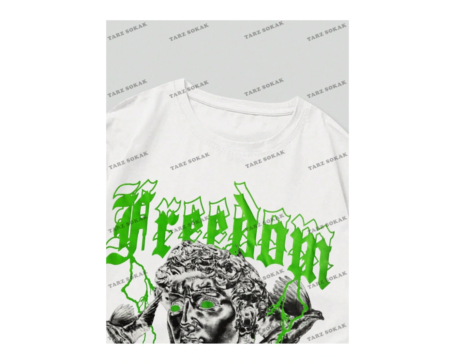 KOD Trend Street Life Erkek Pamuk Figürlü ve Sloganlı Grafik Tişört