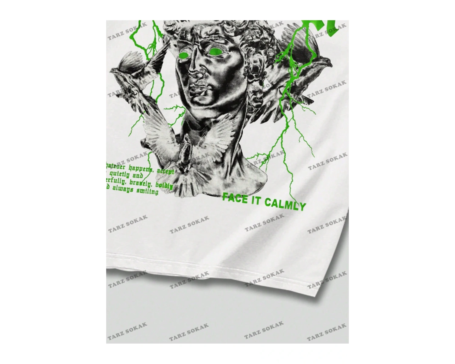 KOD Trend Street Life Erkek Pamuk Figürlü ve Sloganlı Grafik Tişört