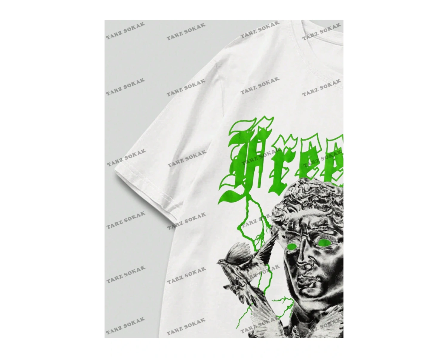 KOD Trend Street Life Erkek Pamuk Figürlü ve Sloganlı Grafik Tişört