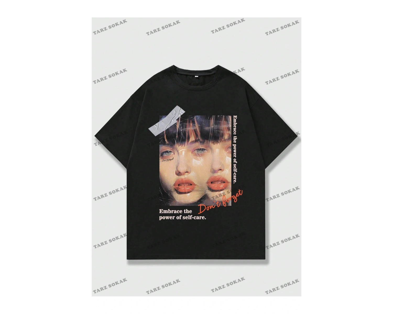 KOD Trend Street Life Erkek Portre Sokak Stili Kısa Kollu Tişört İlkbahar ve Yaz Aylarında Günlük