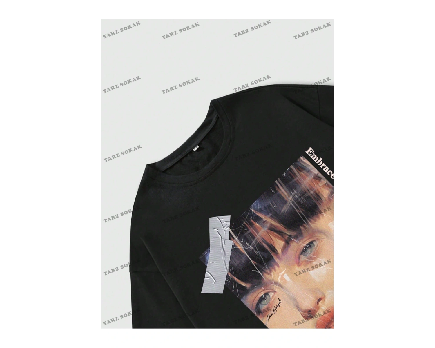 KOD Trend Street Life Erkek Portre Sokak Stili Kısa Kollu Tişört İlkbahar ve Yaz Aylarında Günlük