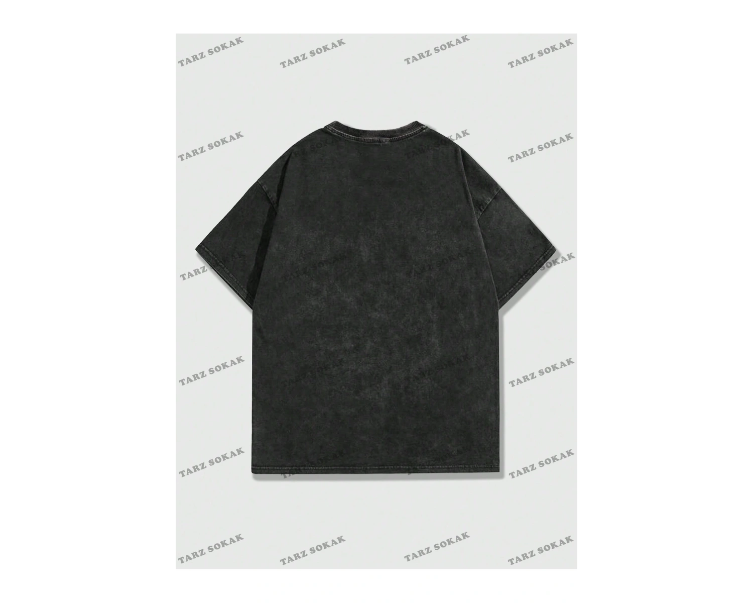 KOD Trend Street Life Erkek Slogan ve İskelet Baskı Damla Omuz Tişört