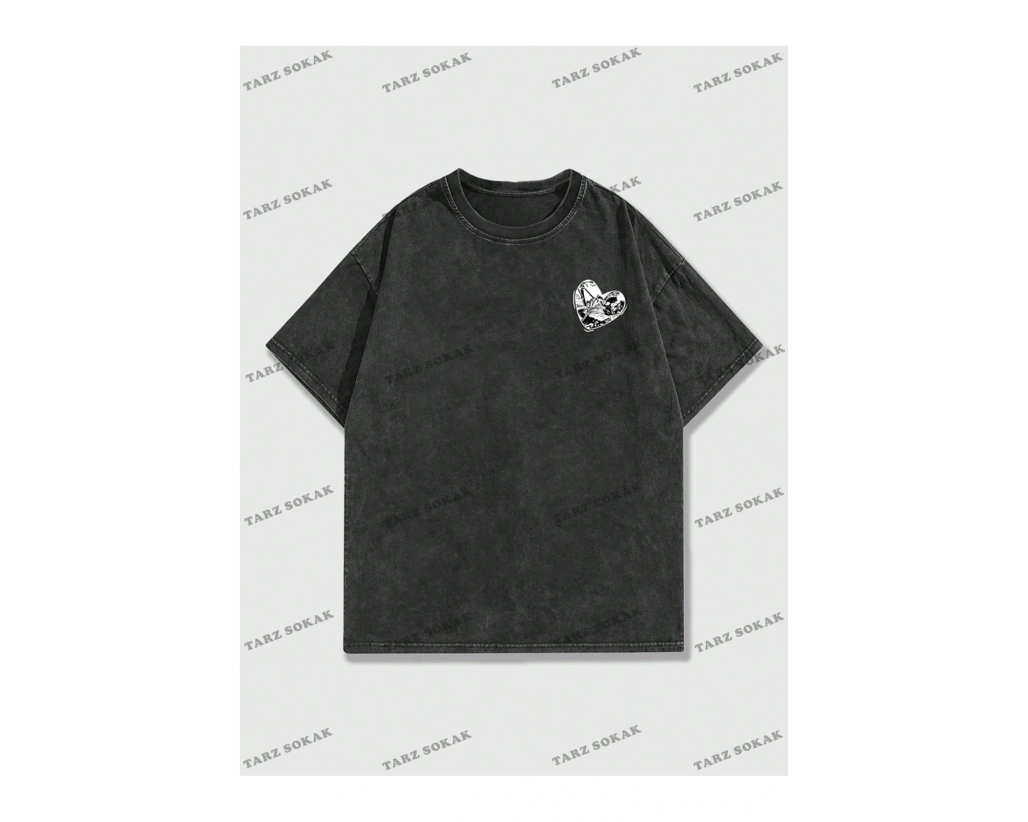 KOD Trend Street Life Erkek Sloganlı Grafik Tişört