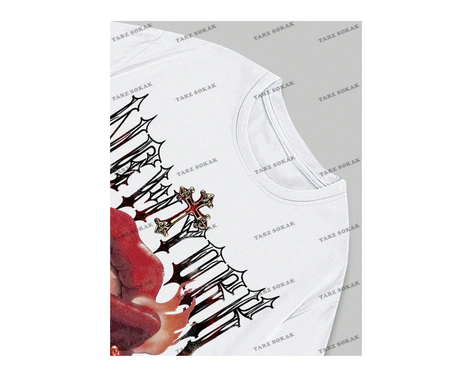 KOD Trend Street Life Harfli ve Dudaklı Kısa Kollu Erkek Tişört