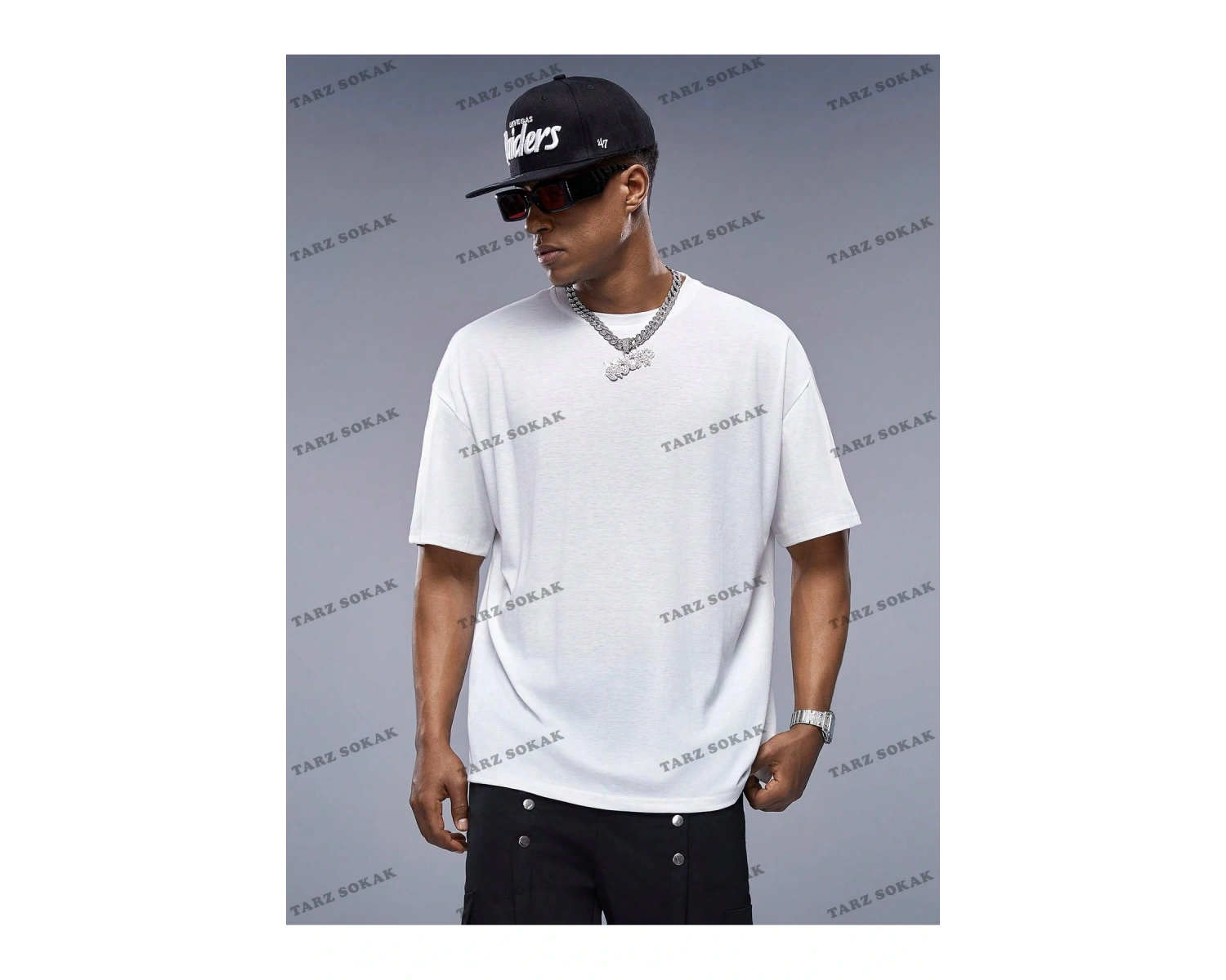 KOD Trend StreetEZ Oversize Sloganlı Grafik Erkek Tişört