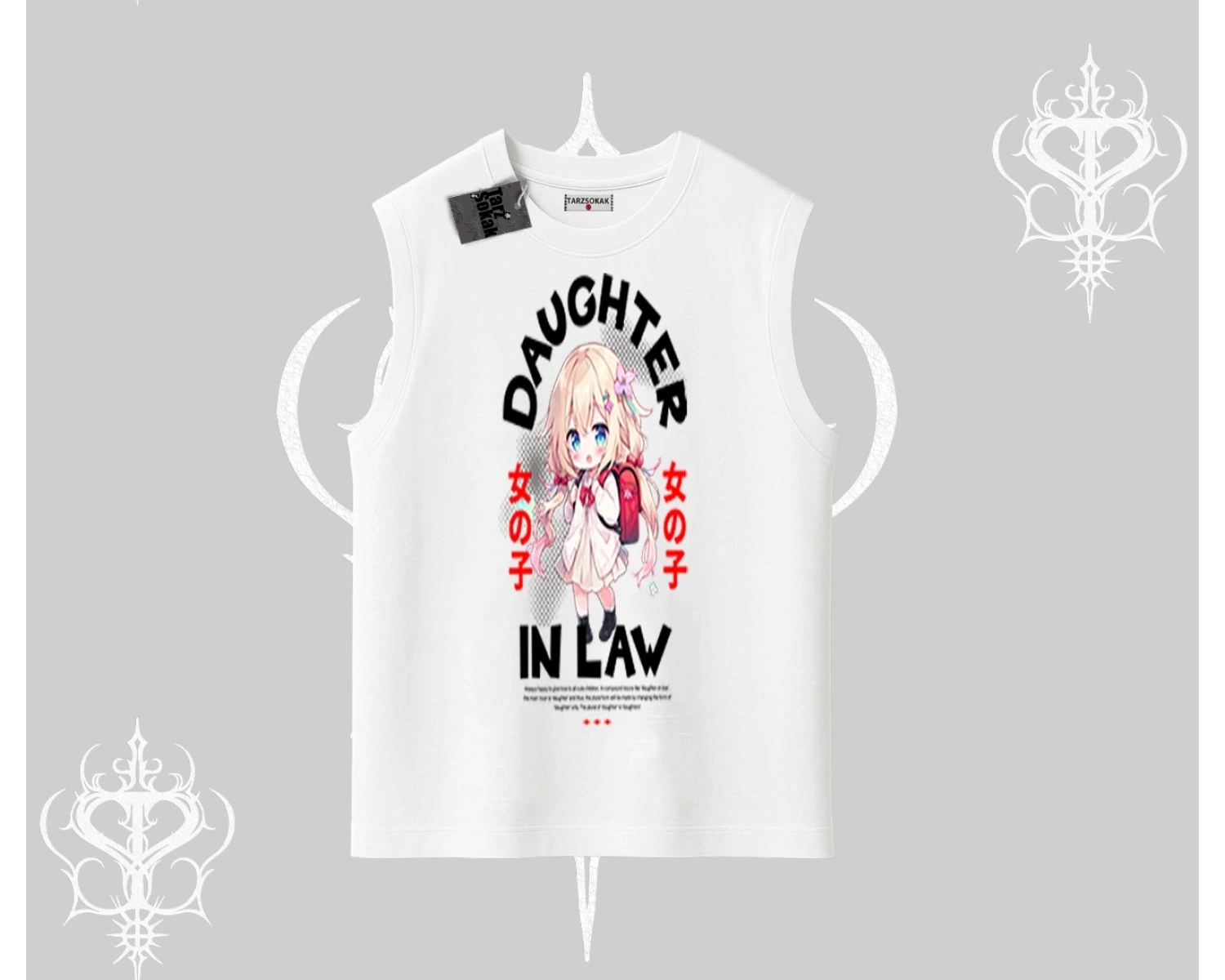 Kolsuz Tshirt Anime Girl Daughter In Law Baskılı