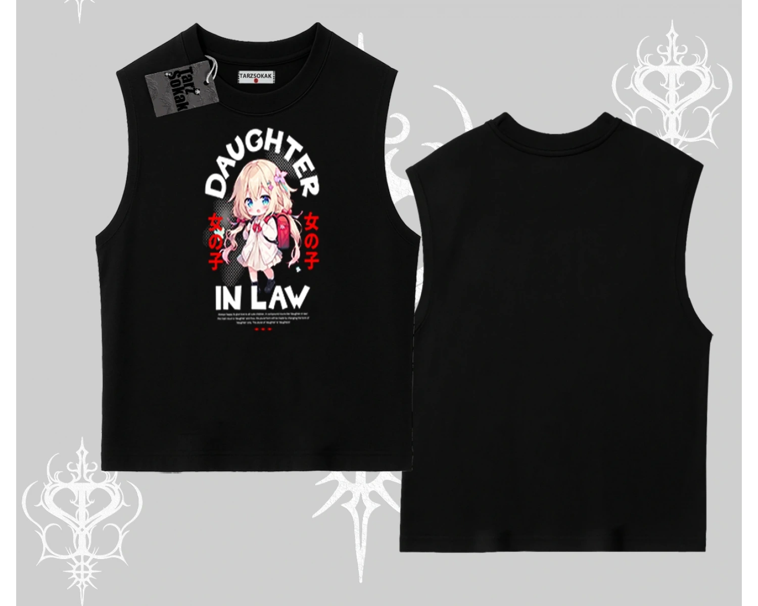 Kolsuz Tshirt Anime Girl Daughter In Law Baskılı