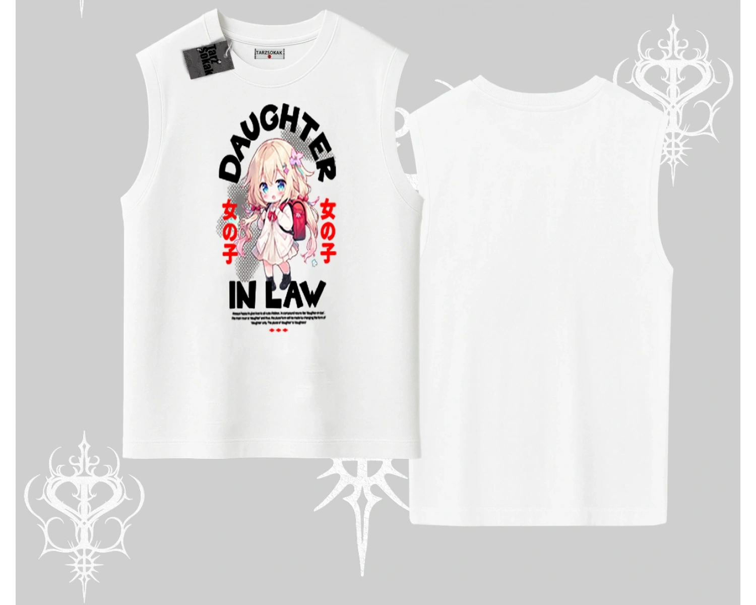 Kolsuz Tshirt Anime Girl Daughter In Law Baskılı