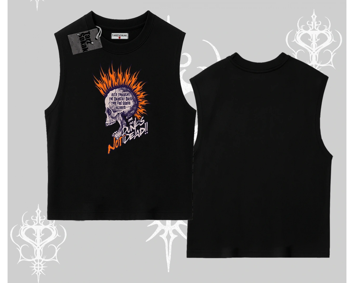 Kolsuz Tshirt Burning Skull Rebel Street Anthem