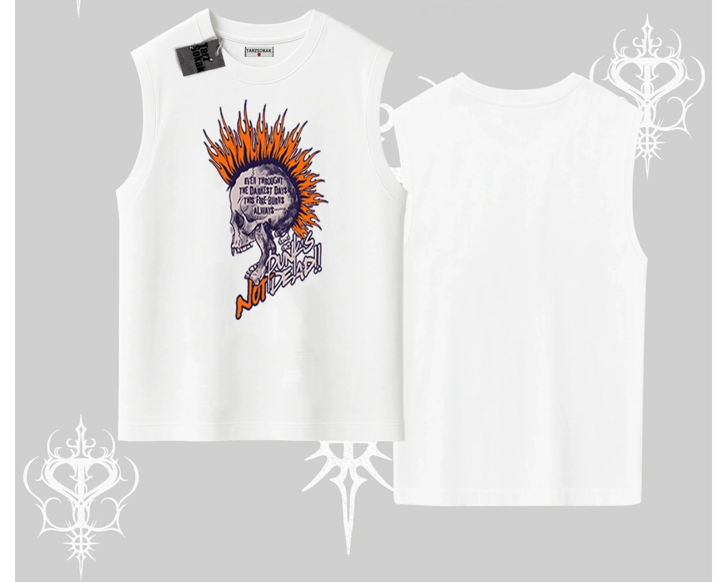 Kolsuz Tshirt Burning Skull Rebel Street Anthem