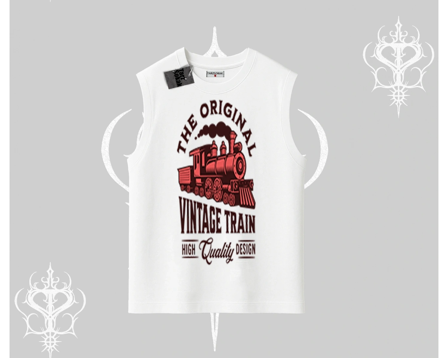 Kolsuz Tshirt Classic Railroad Vintage Train Street Aesthetic