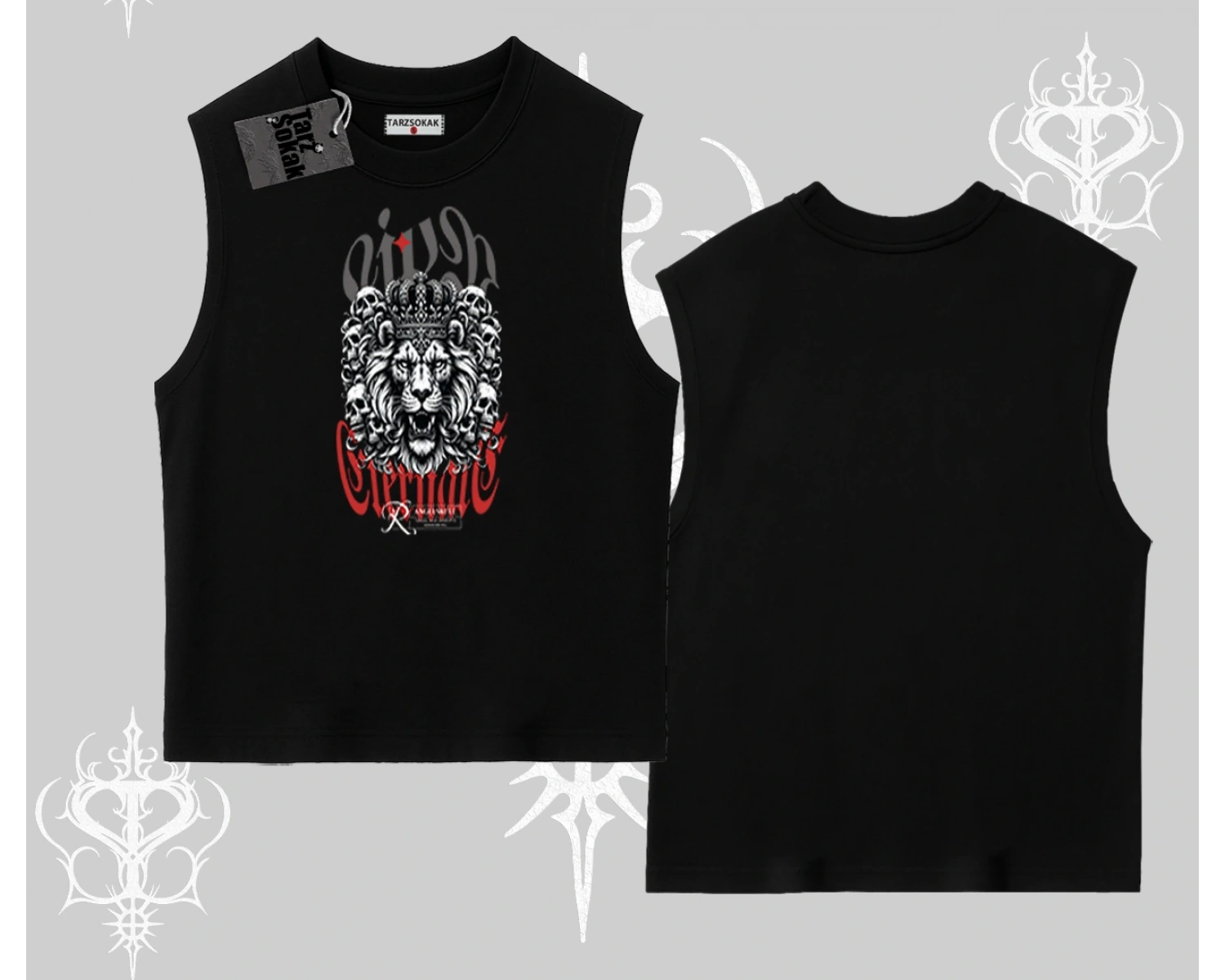 Kolsuz Tshirt Crowned Lion Rock Authority Myth