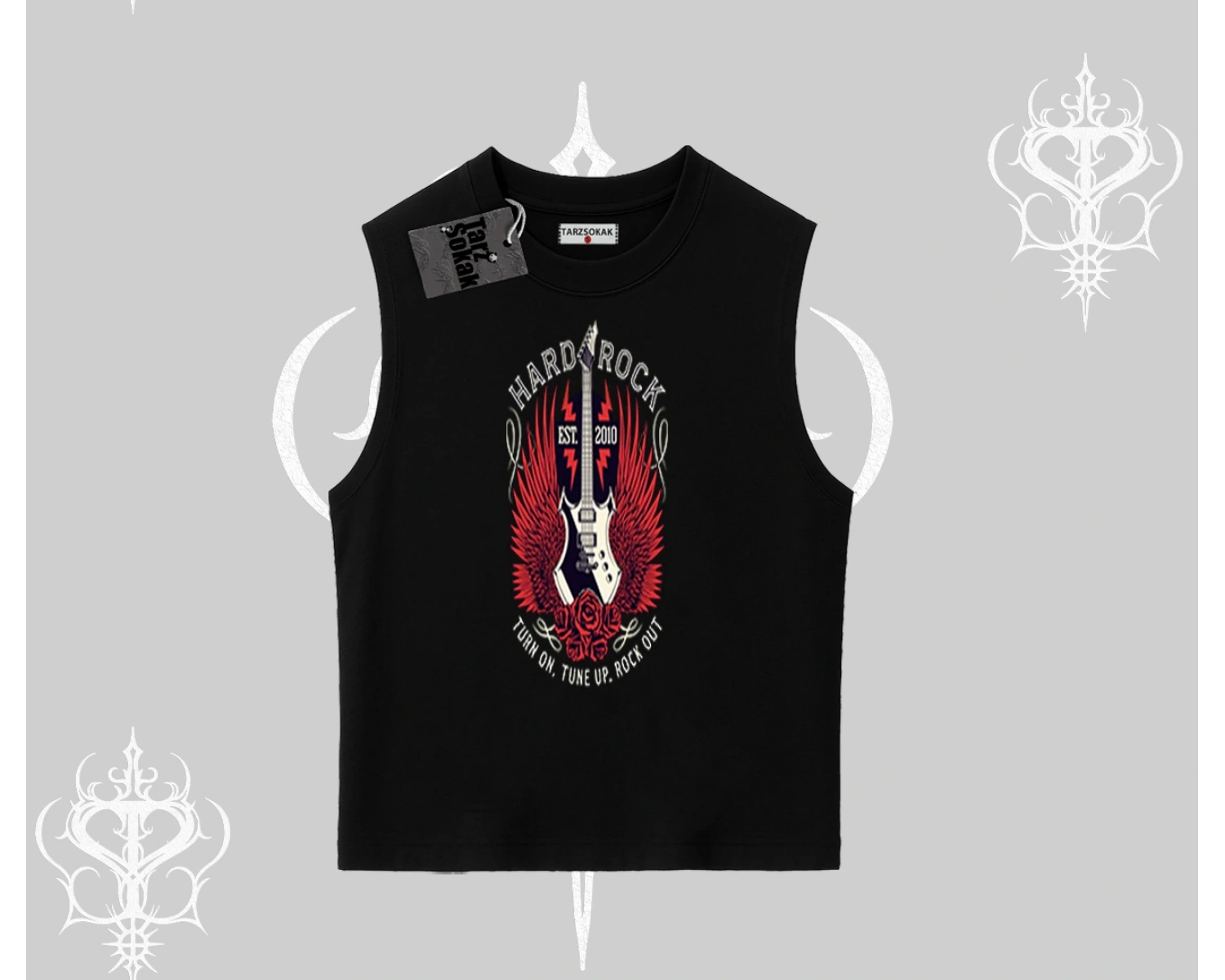 Kolsuz Tshirt Hard Rock Winged Guitar Rebellion