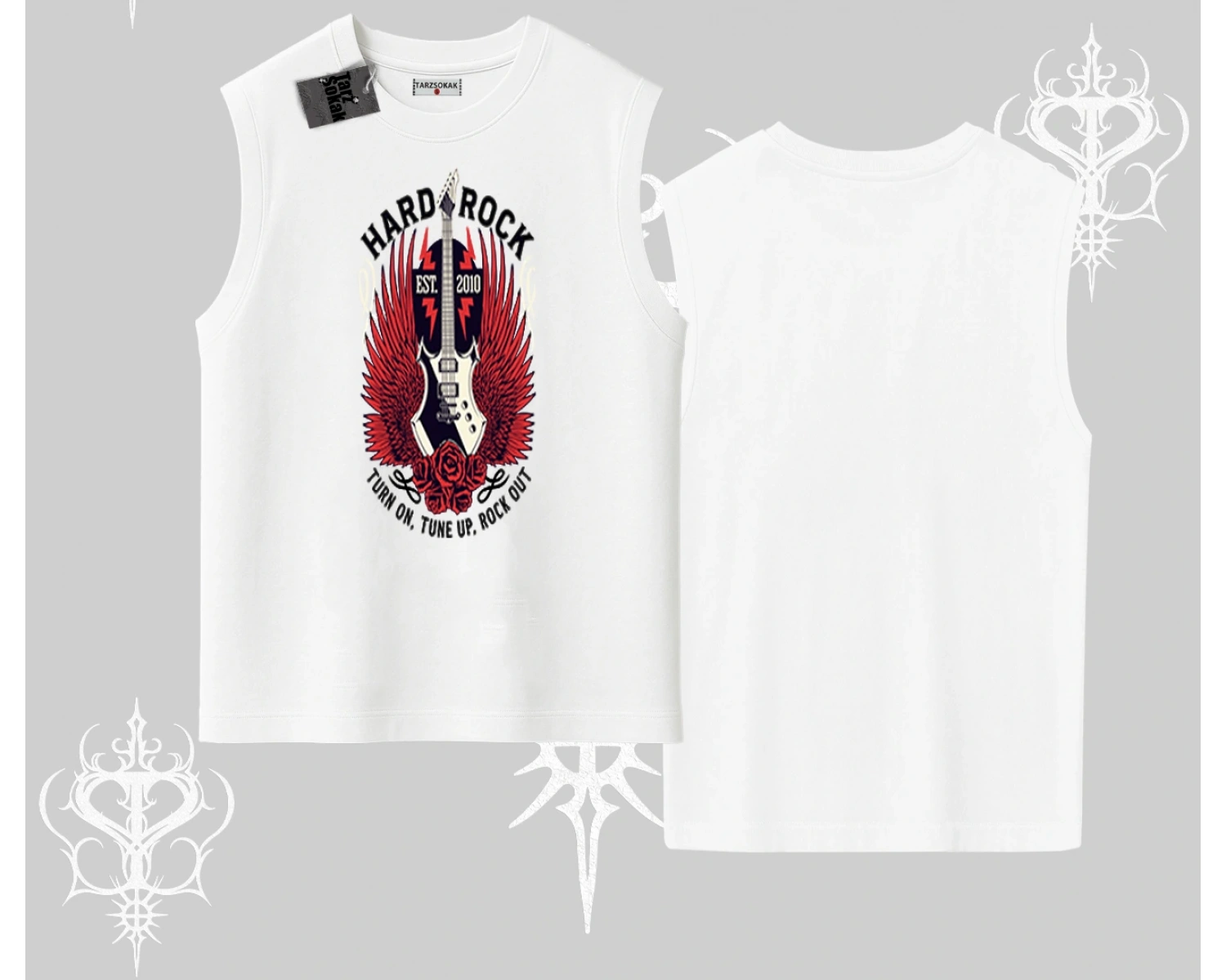 Kolsuz Tshirt Hard Rock Winged Guitar Rebellion