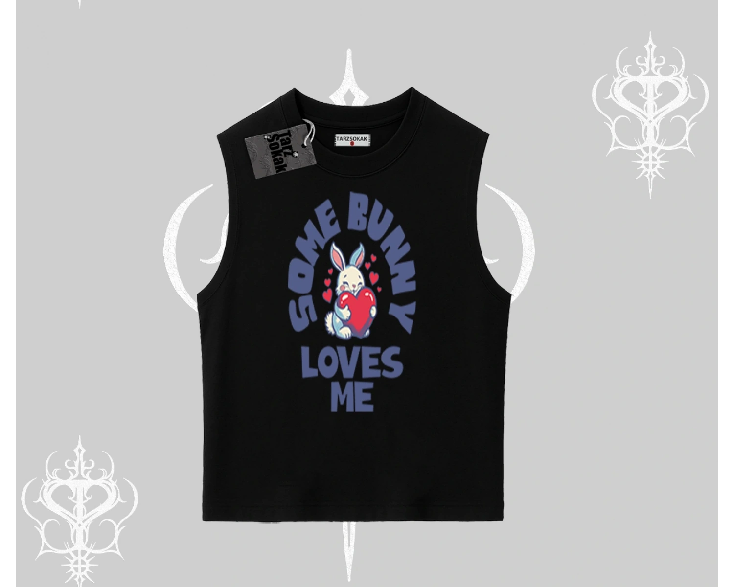 Kolsuz Tshirt Sevimli Tavşan Some Bunny Loves Me Baskılı
