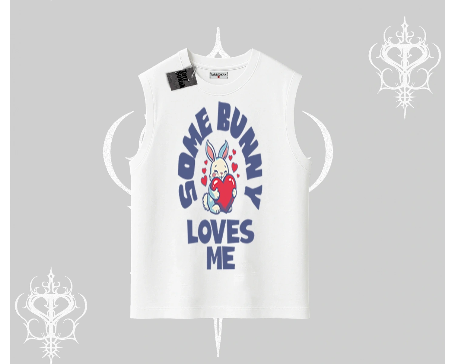 Kolsuz Tshirt Sevimli Tavşan Some Bunny Loves Me Baskılı