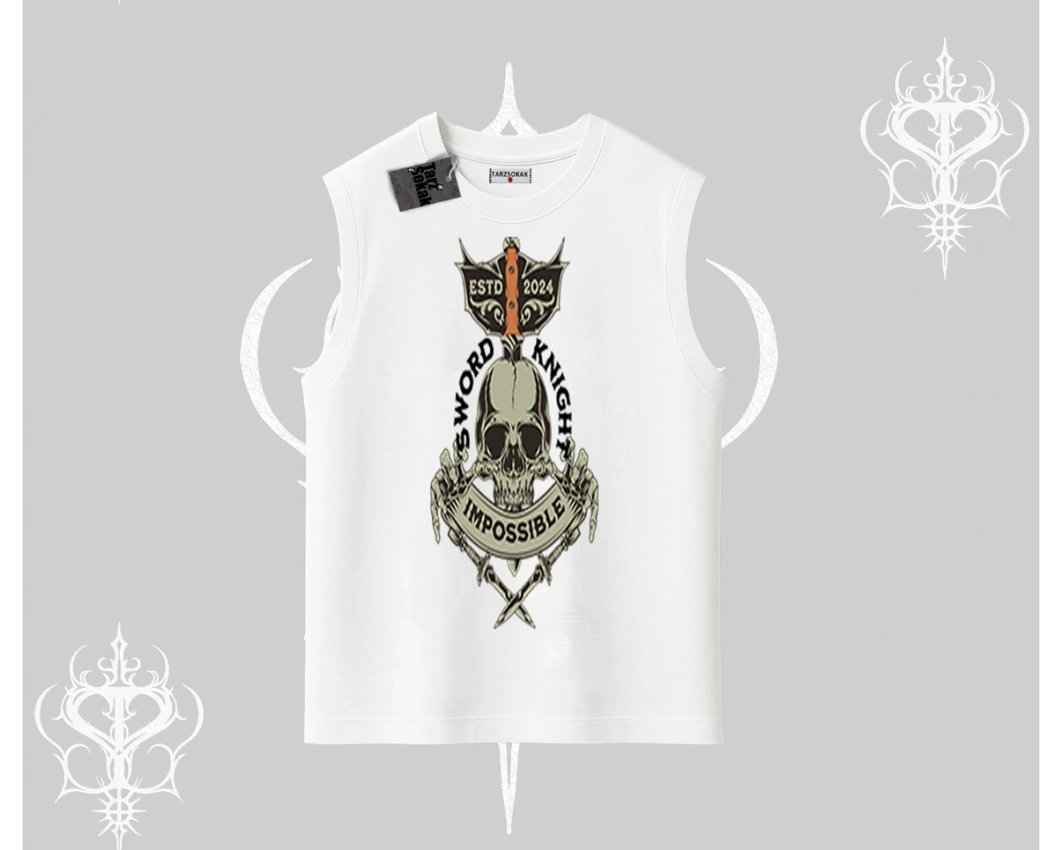 Kolsuz Tshirt Sword Knight Skull Impossible Street Creed