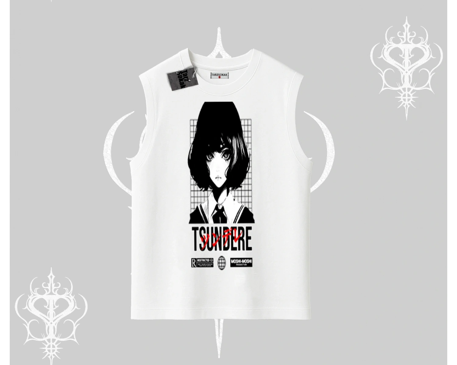Kolsuz Tshirt Tsundere Anime Japanese Style Baskılı