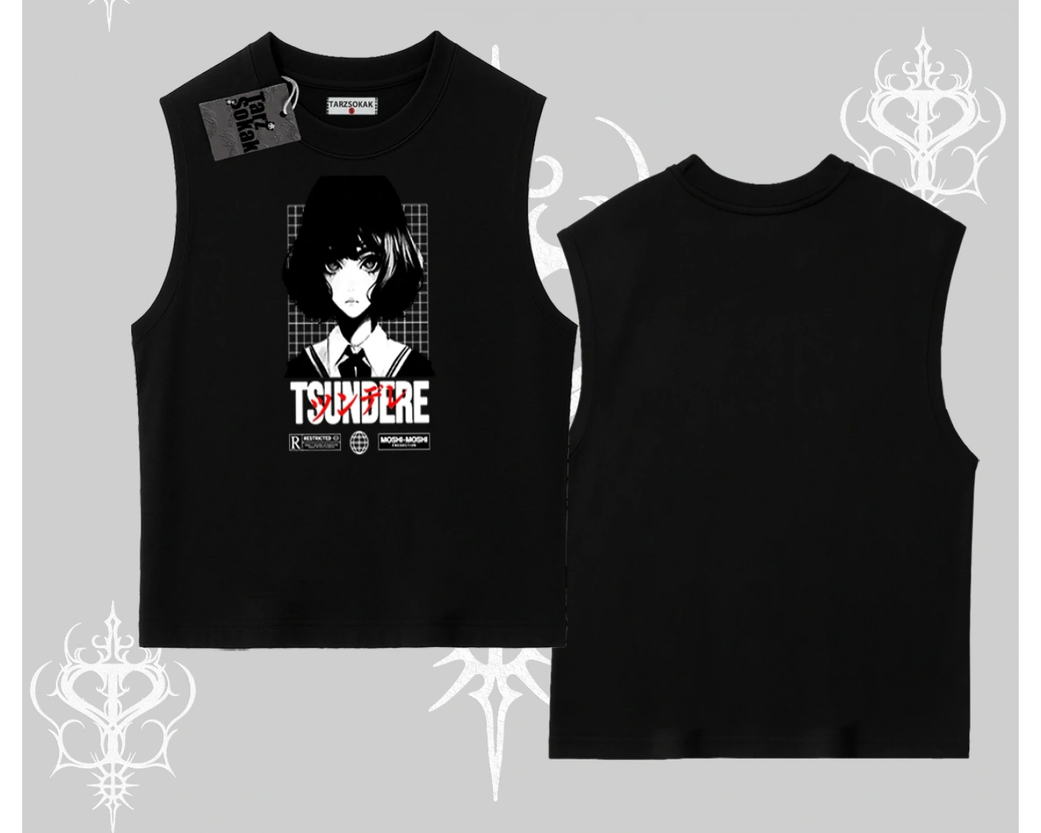 Kolsuz Tshirt Tsundere Anime Japanese Style Baskılı