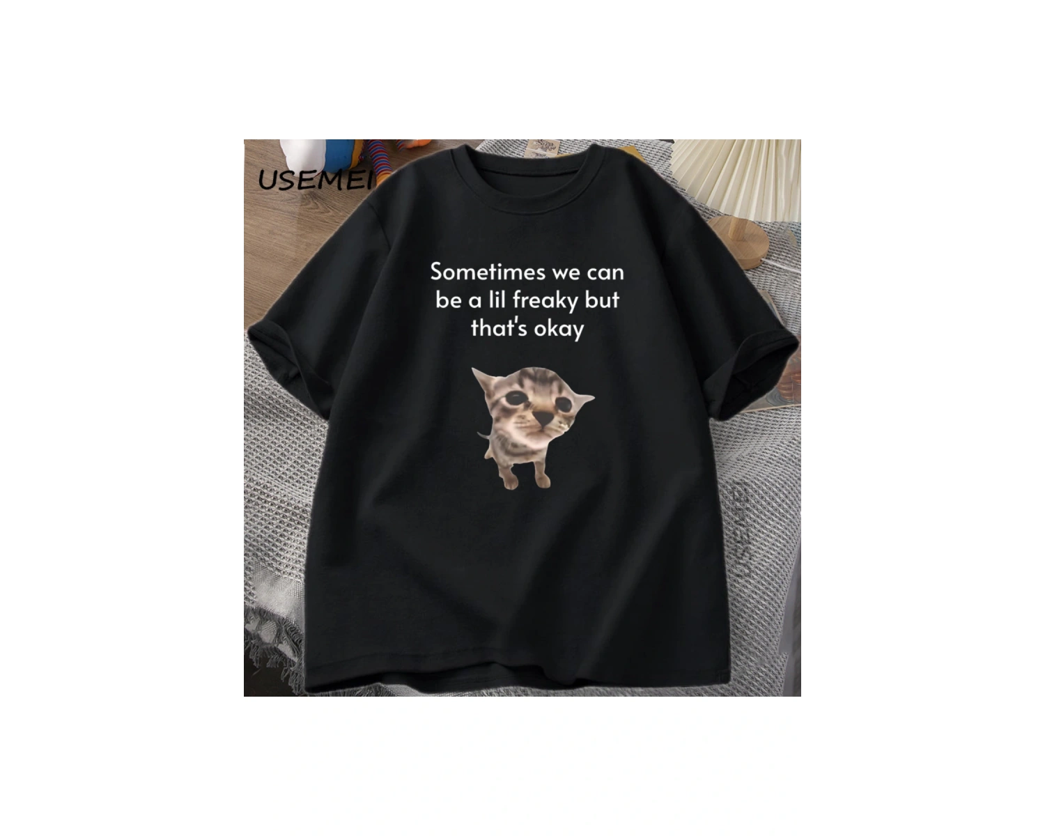 Komik Kedi Grafik Tee Erkek Kadın Sevimli Hayvan Sevgilisi T Shirt Unisex T-Shirt Harajuku Er 2999