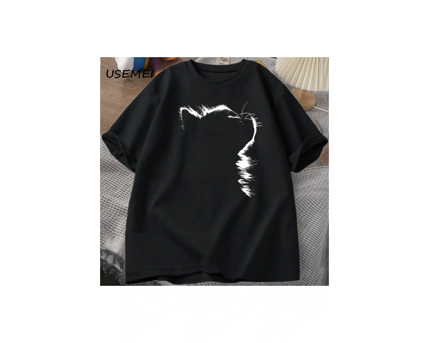 Komik Kitty Kedi Tshirt Erkek Kadın Kedi Sevgilisi Anne TeeRahat Harajuku Pamuk Grafi 2989