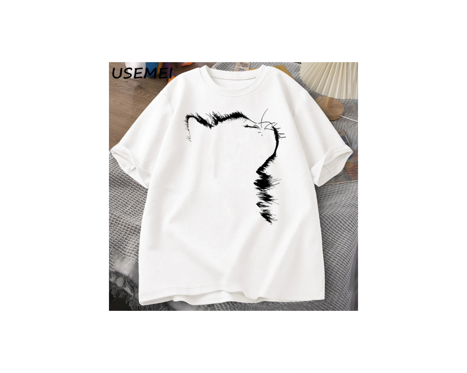 Komik Kitty Kedi Tshirt Erkek Kadın Kedi Sevgilisi Anne TeeRahat Harajuku Pamuk Grafi 2989