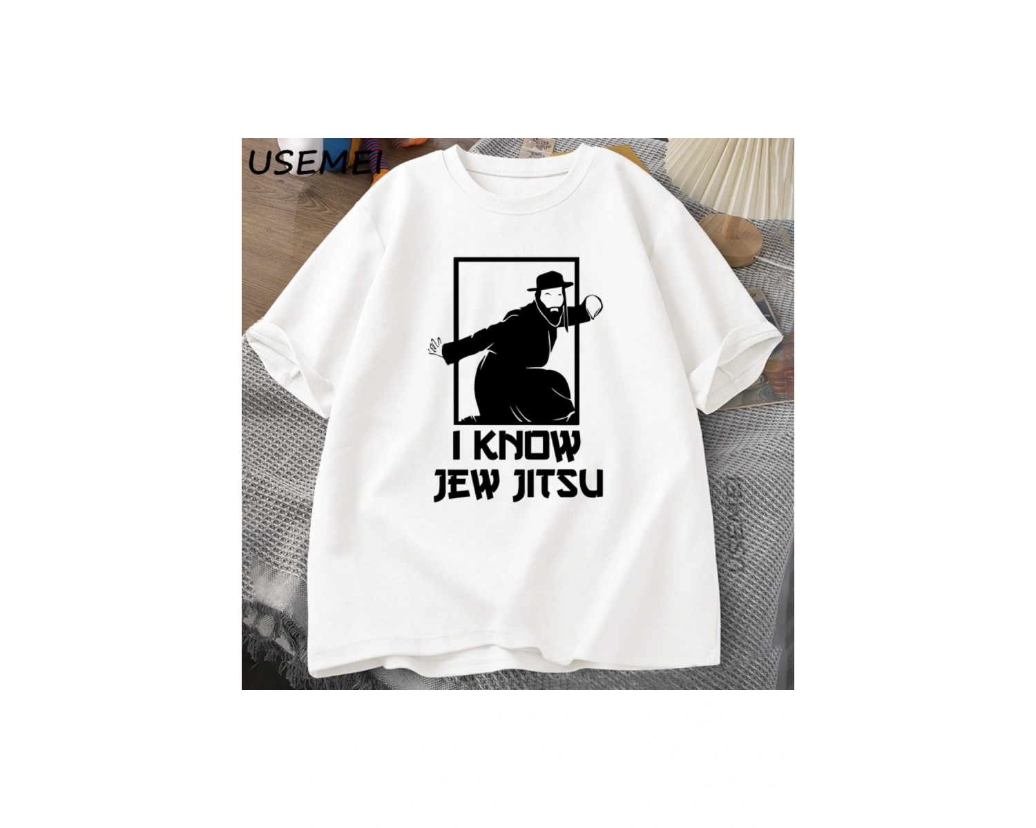 Komik Yahudi Jitsu T-shirt Biliyorum Yahudi Jitsu TErkekler Rahat Pamuk Kısa Kollu Er 2842
