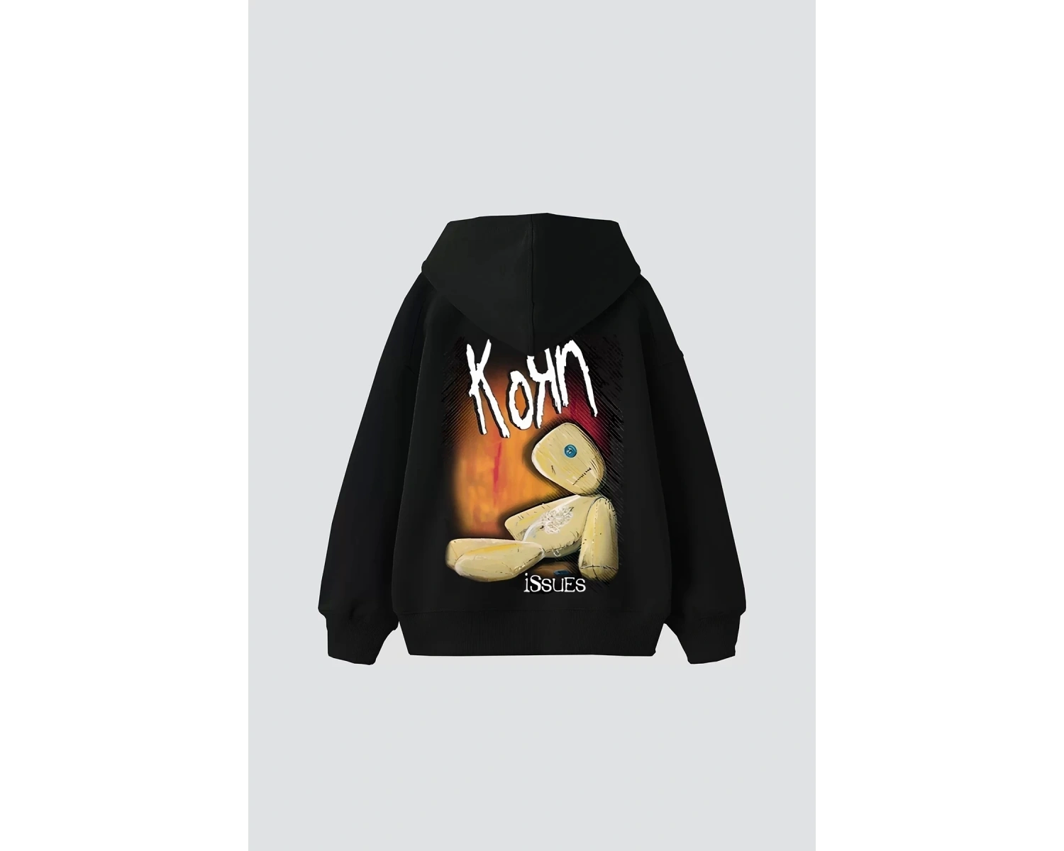 Korn Baskılı Oversize Unisex Beyaz