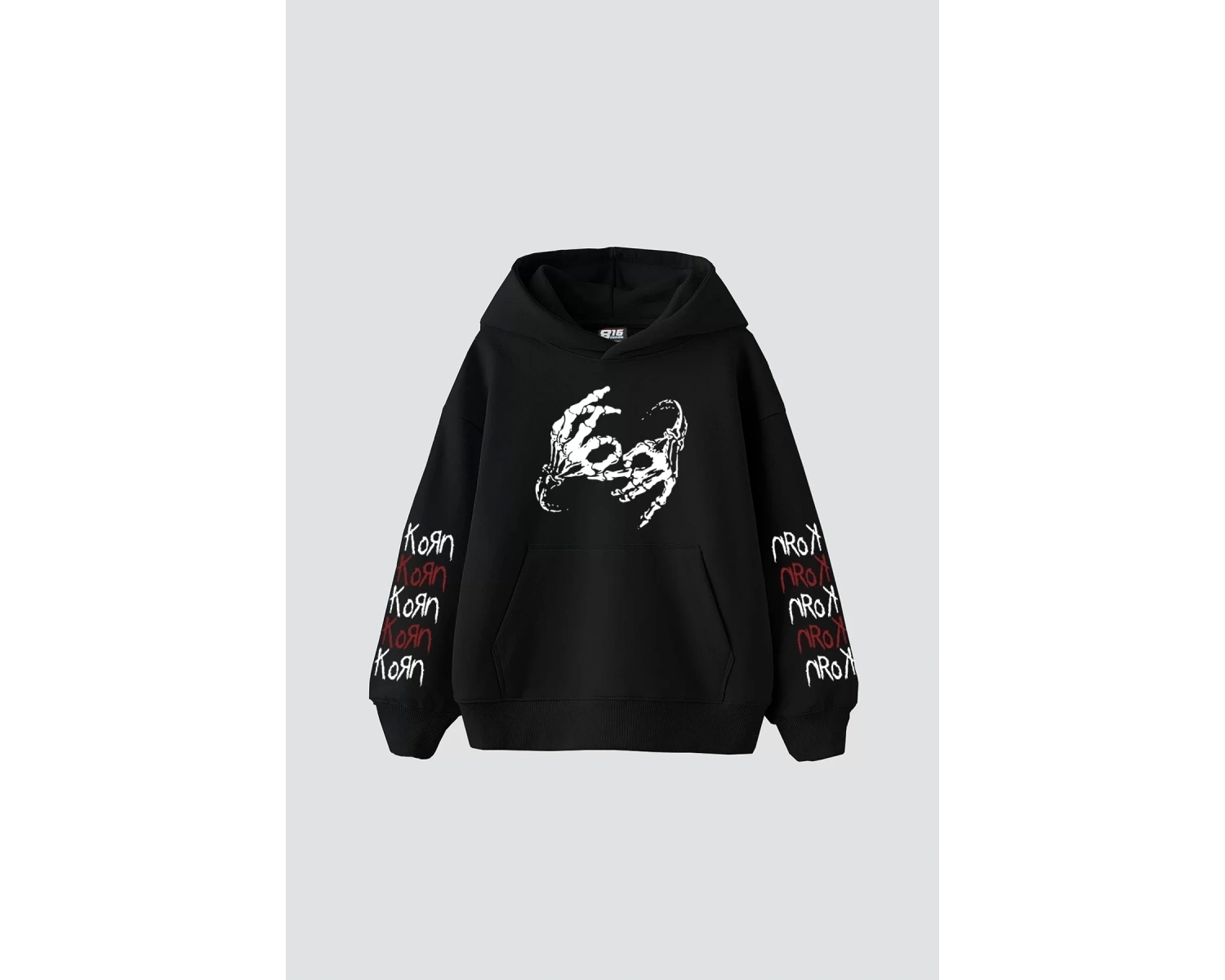 Korn Baskılı Oversize Unisex Beyaz