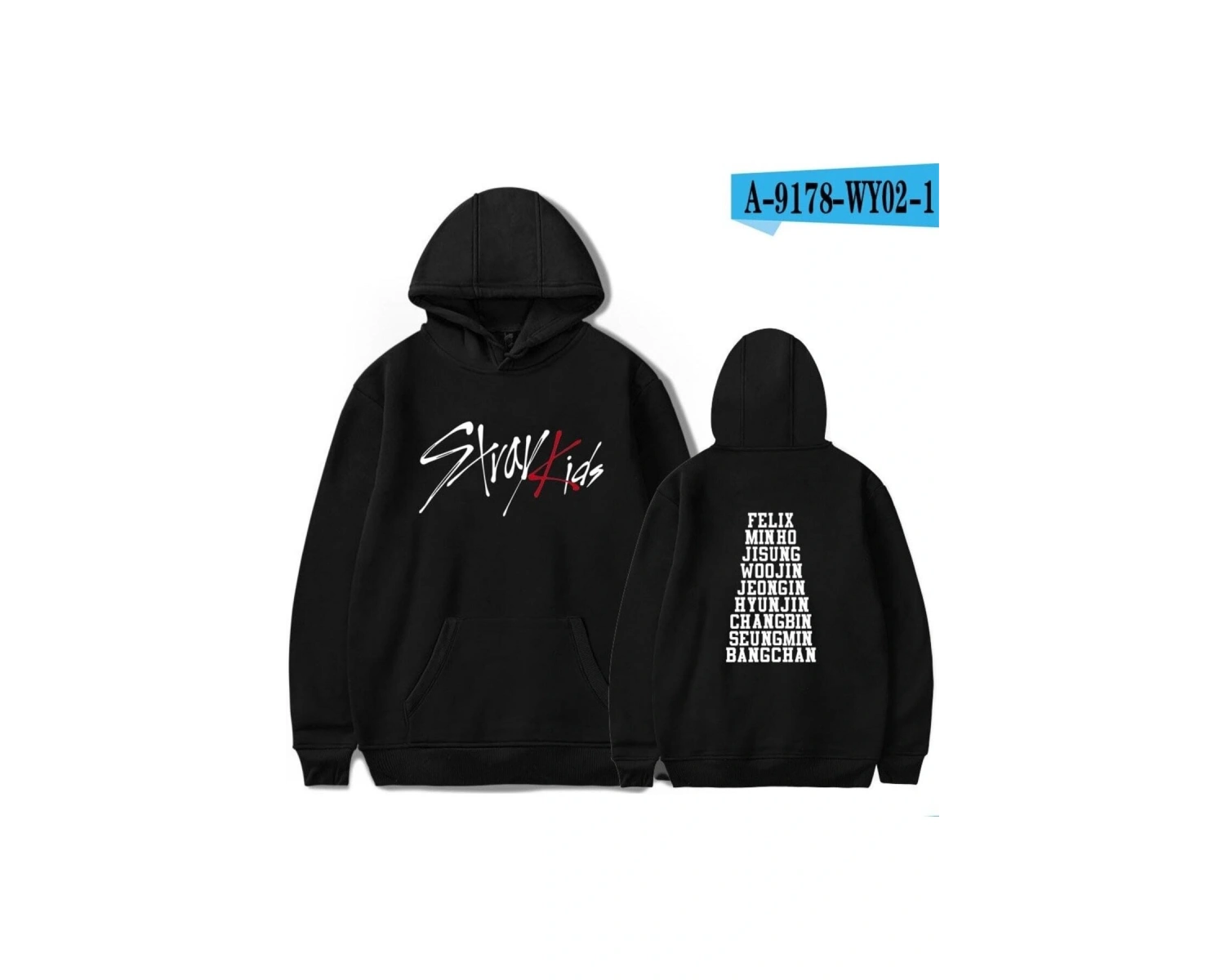 Kpop Kapşonlu Hoodie Model7857 15012 Siyah