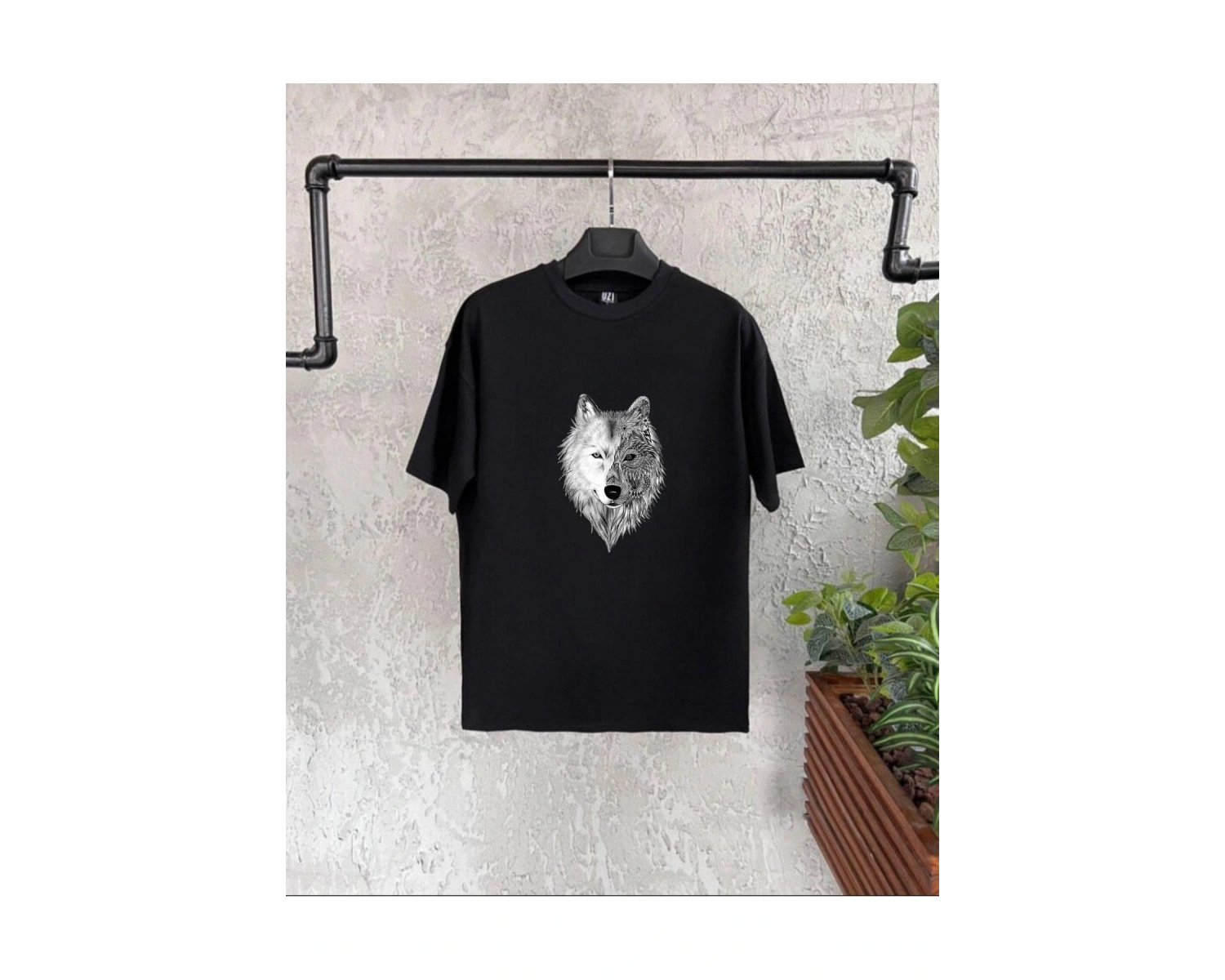 Kurt Baskılı Beyaz Baskılı Erkek