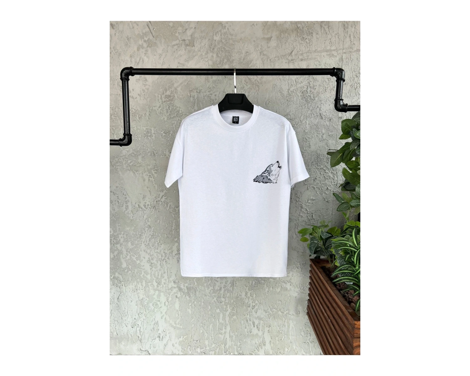 Kurt Baskılı Beyaz Erkek