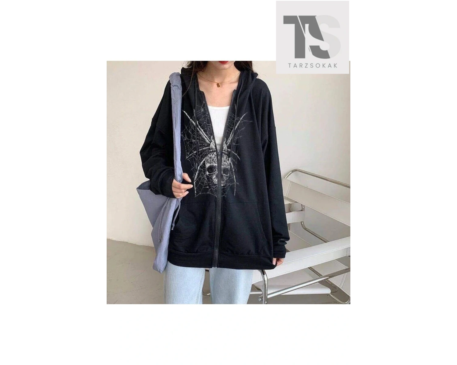 Kurukafa Örümcek Hırka Siyah