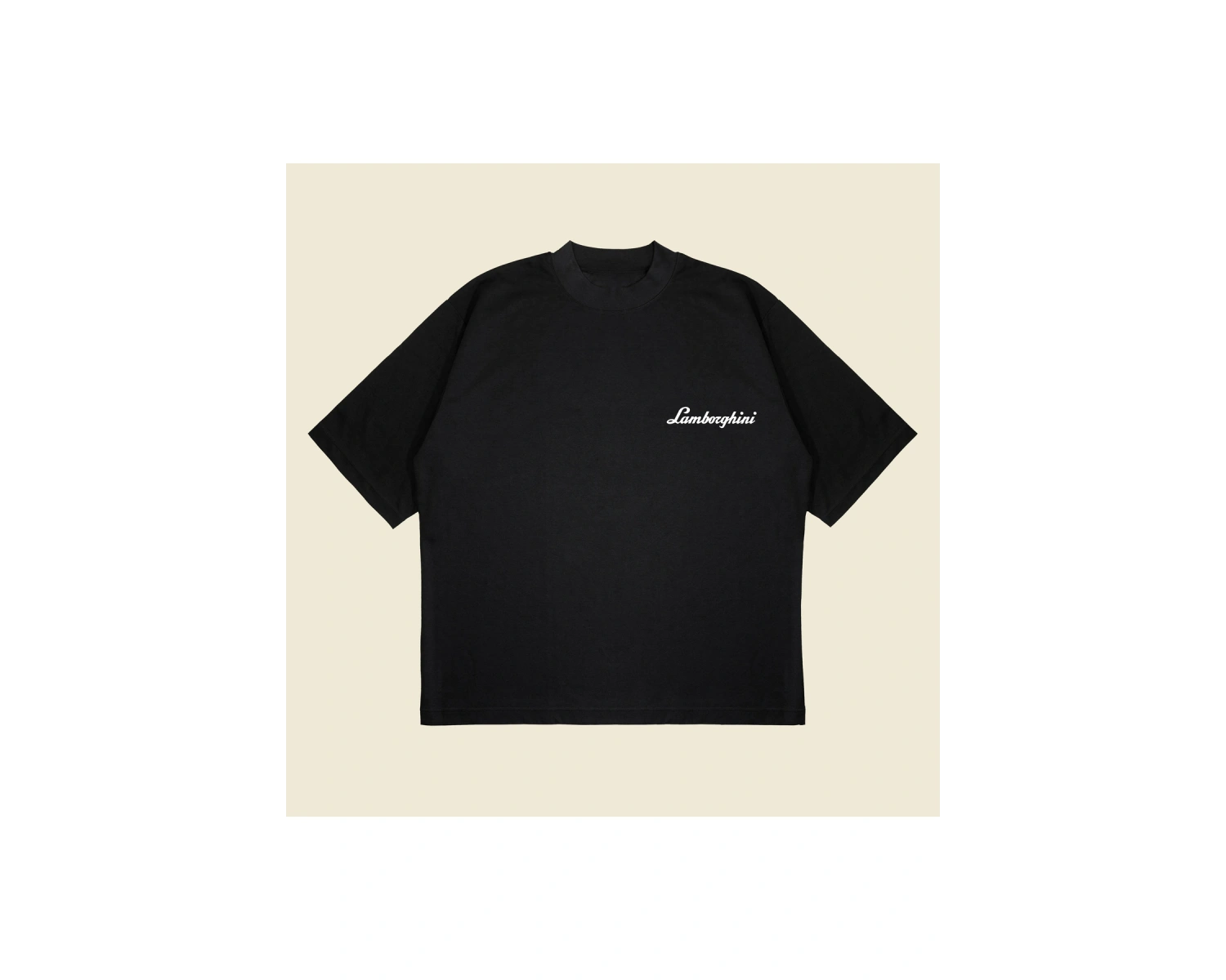 Lamborghini Aventador Baskılı Oversize Unisex Pamuklu Nefes Alan Kalın Kumaşlı