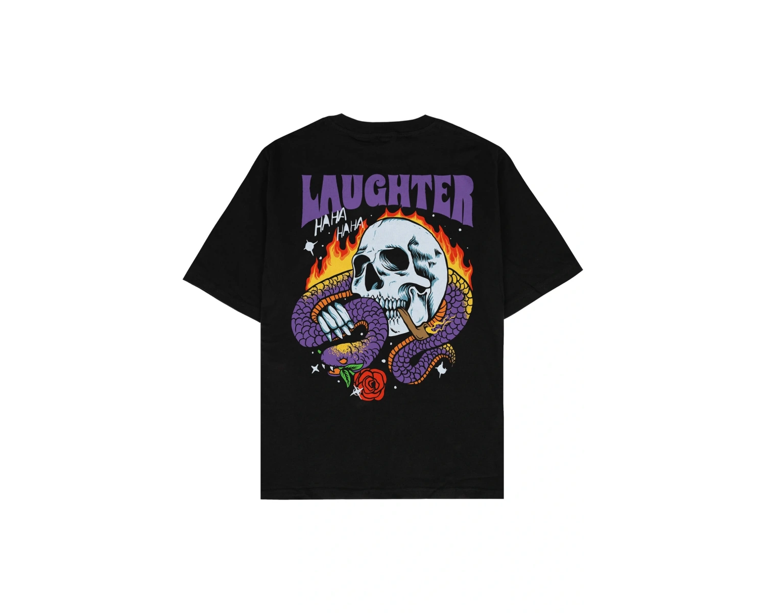 Laughter Siyah Oversize Unisex T-shirt