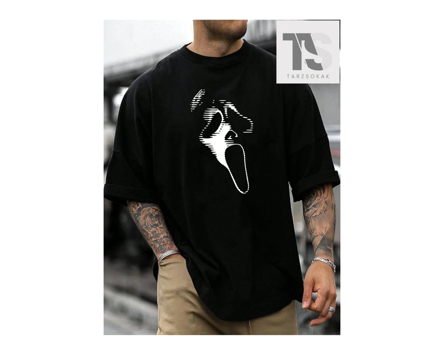 LEGND Erkek Ghost Face Kısa Kollu Tişört