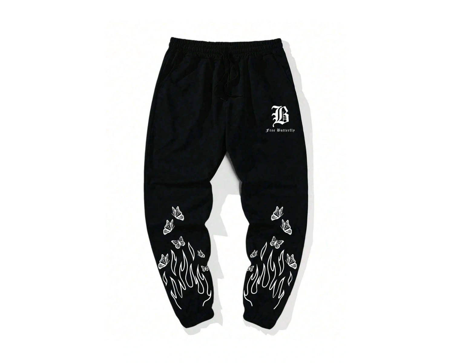 LEGND Fire & Letter Graphic Drawstring Waist Eşofman Altı