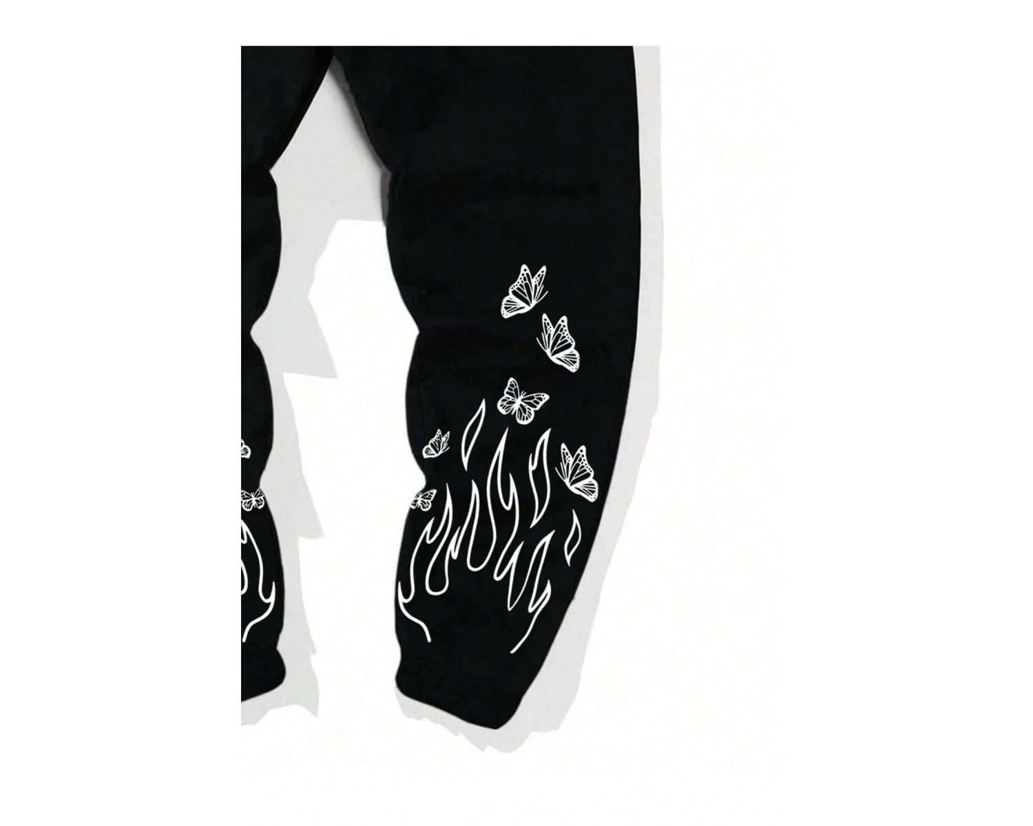 LEGND Fire & Letter Graphic Drawstring Waist Eşofman Altı