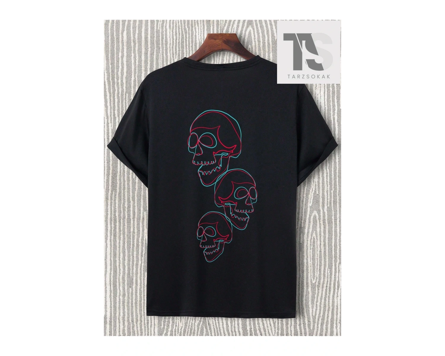 LEGND Gül Ve Harf Baskılı Erkek T-Shirt