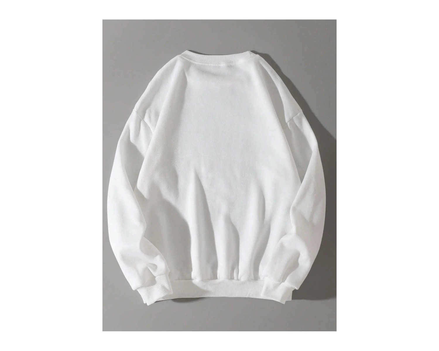 Leopard & Letter Graphic Pullover Sweatshirt Gri