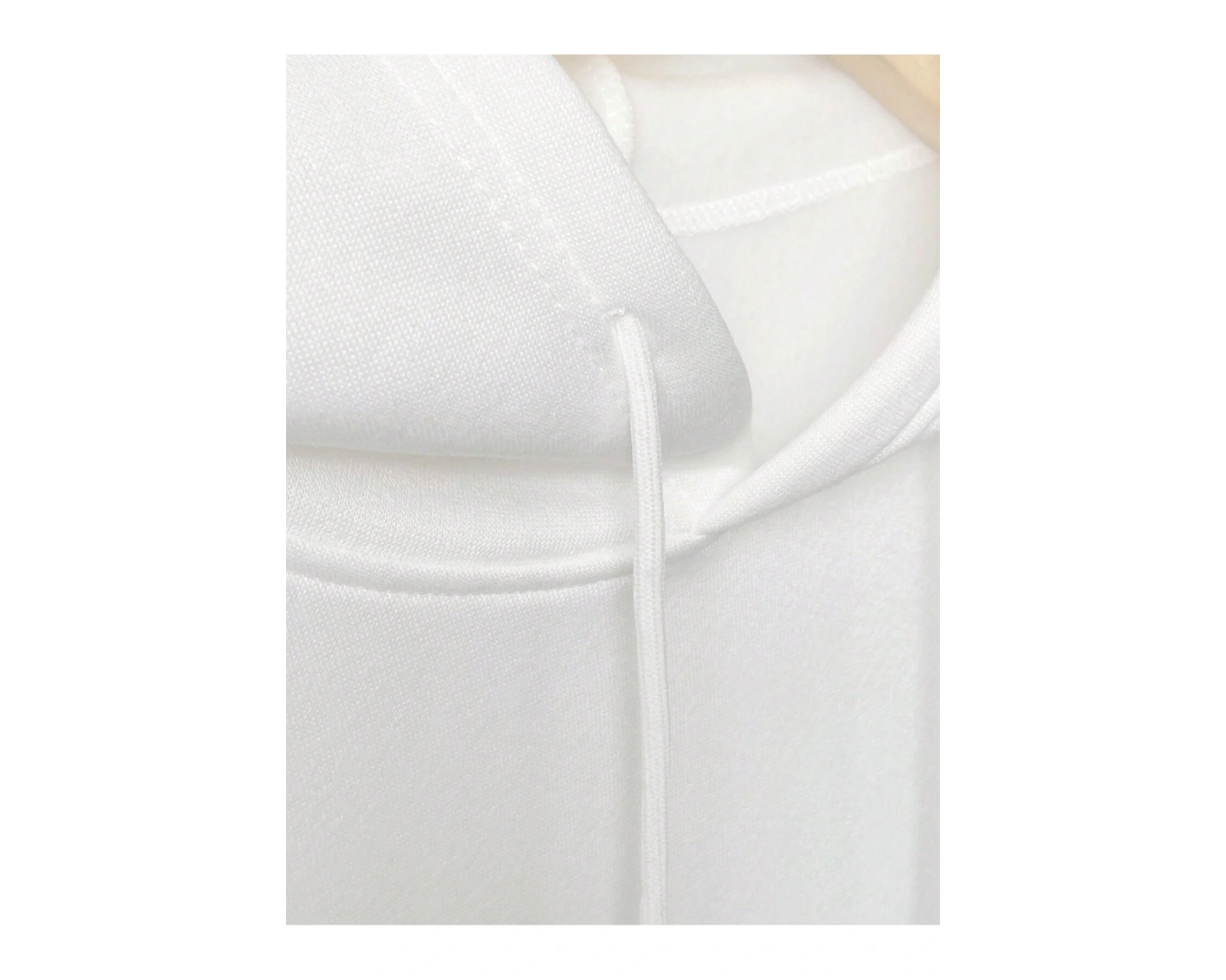 Letter & Bike Print Drop Shoulder Drawstring Hoodie Beyaz