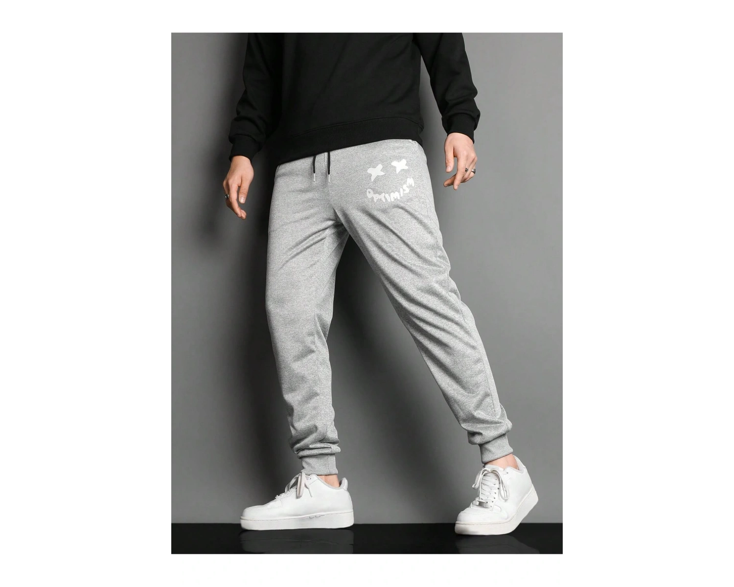 Letter Cartoon Graphic Drawstring Waist Eşofman Altı