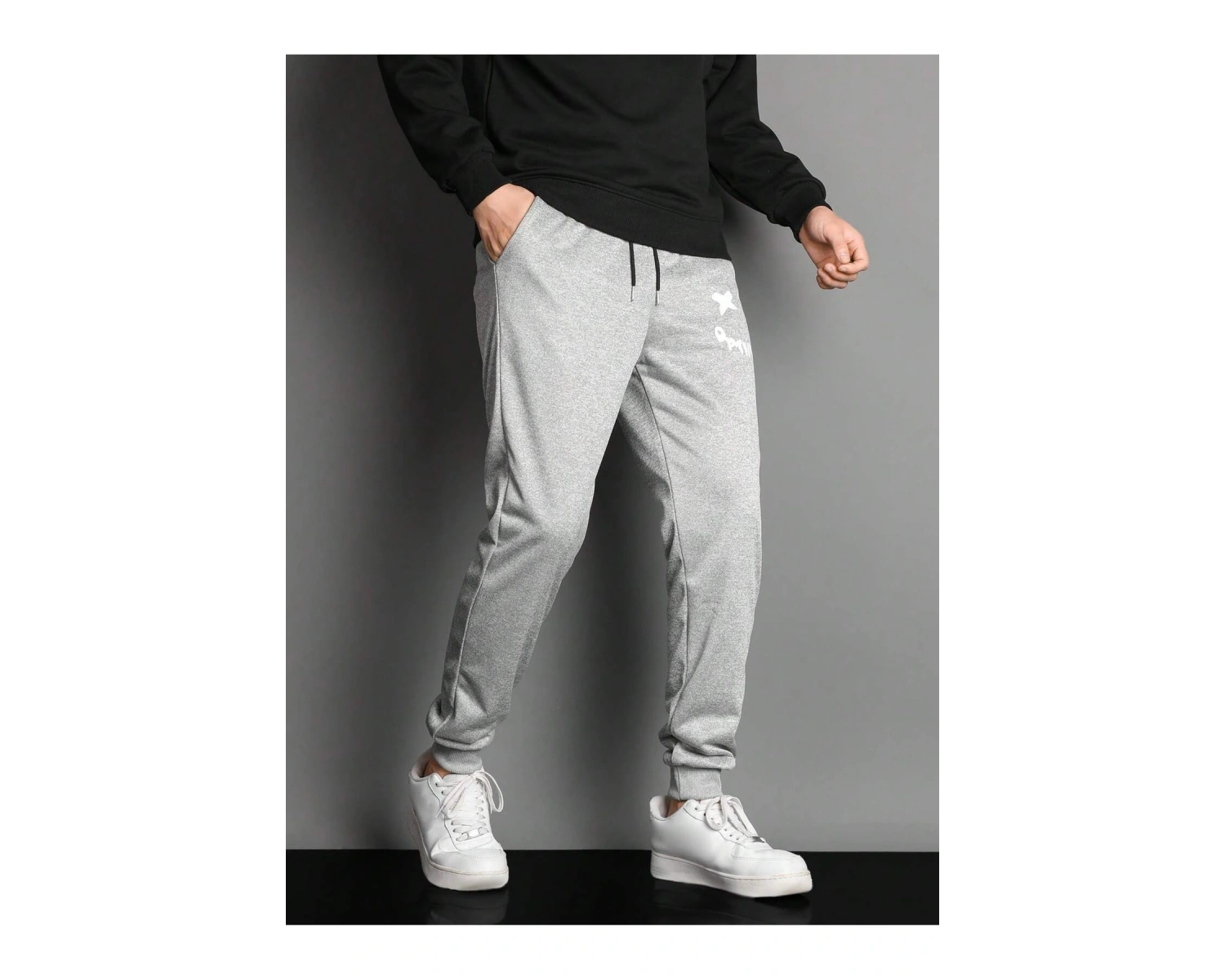 Letter Cartoon Graphic Drawstring Waist Eşofman Altı