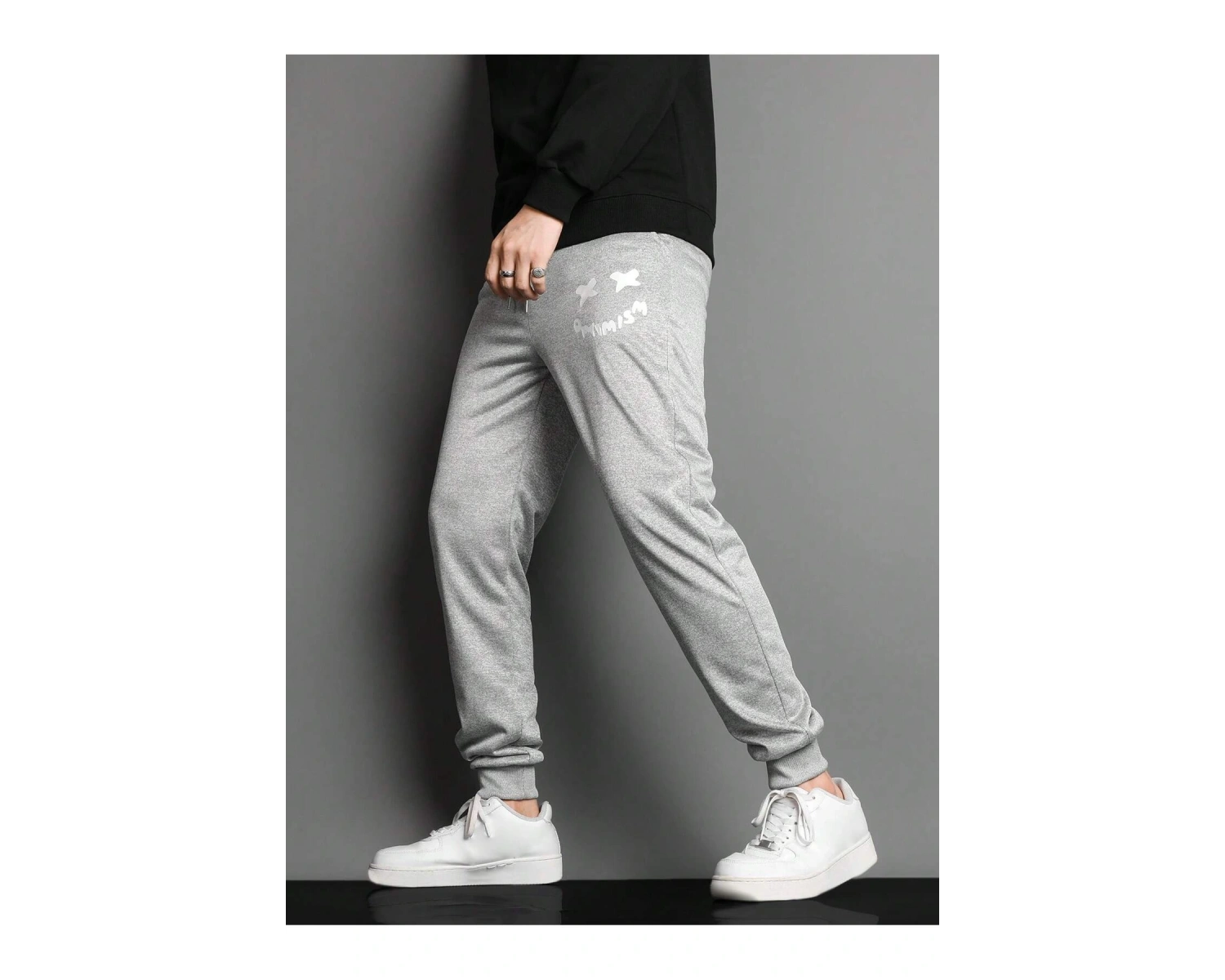 Letter Cartoon Graphic Drawstring Waist Eşofman Altı